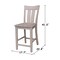 International Concepts Ava Solid Wood Counter Height Bar Stool - 24" Seat Height - Washed Gray Taupe S09-132 - alternate 10